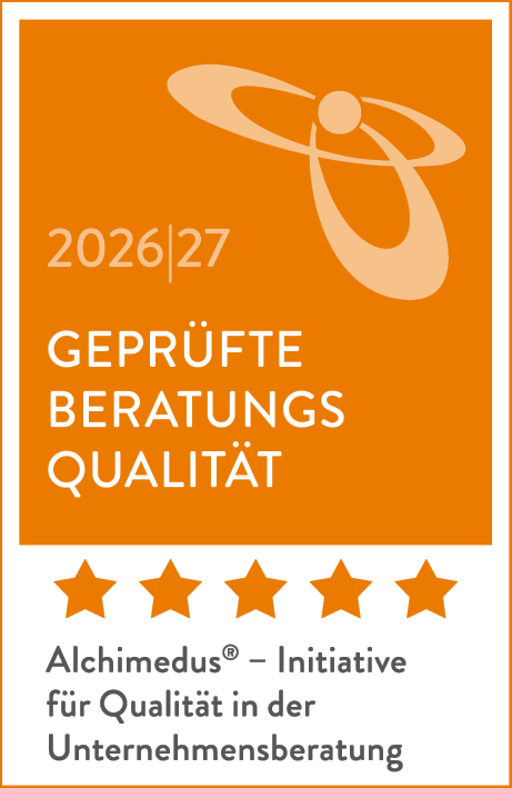 Siegel geprüfte Beratung Alchimedus